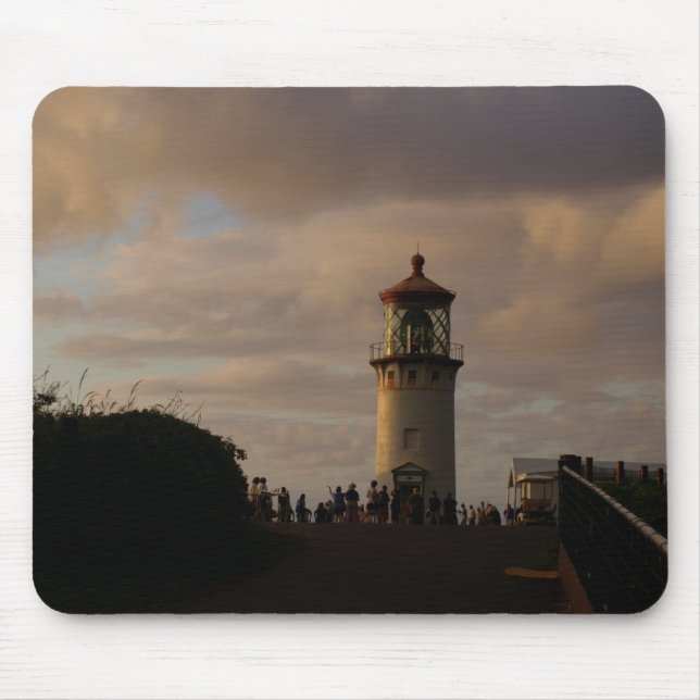 Tapis De Souris Phare de Kilauea à Kauai à Dusk (Devant)