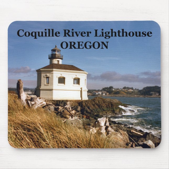 Tapis De Souris Phare de la rivière Coquille, Oregon Mousepad (Devant)