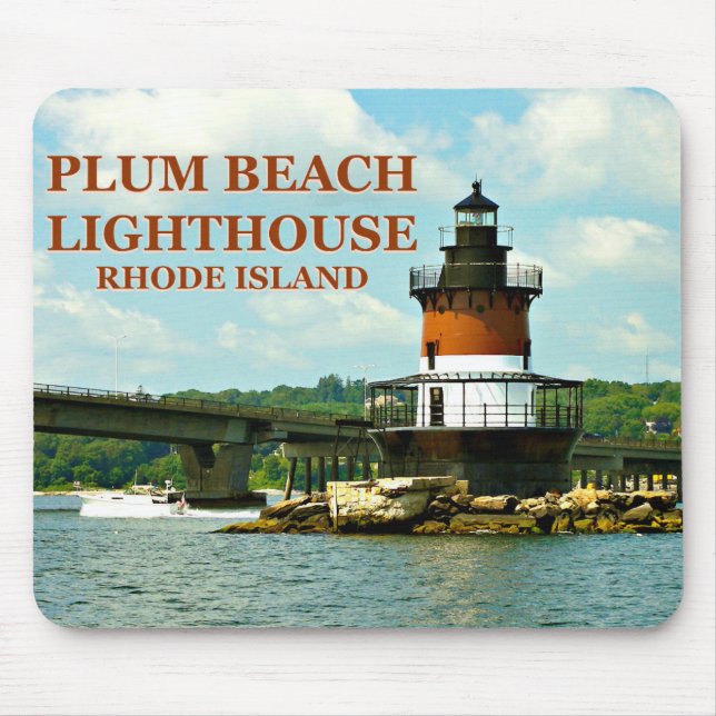 Tapis De Souris Phare de Plum Beach, Rhode Island Mousepad (Devant)