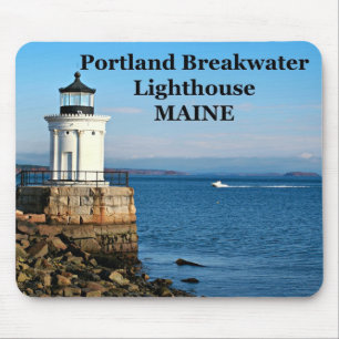 Tapis De Souris Phare de Portland Breakwater, Maine Mousepad