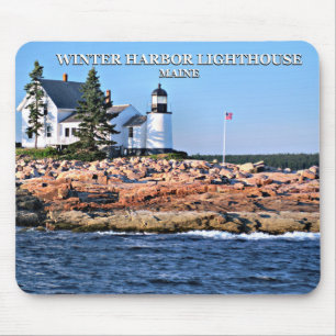 Tapis De Souris Phare du port d'hiver, Maine