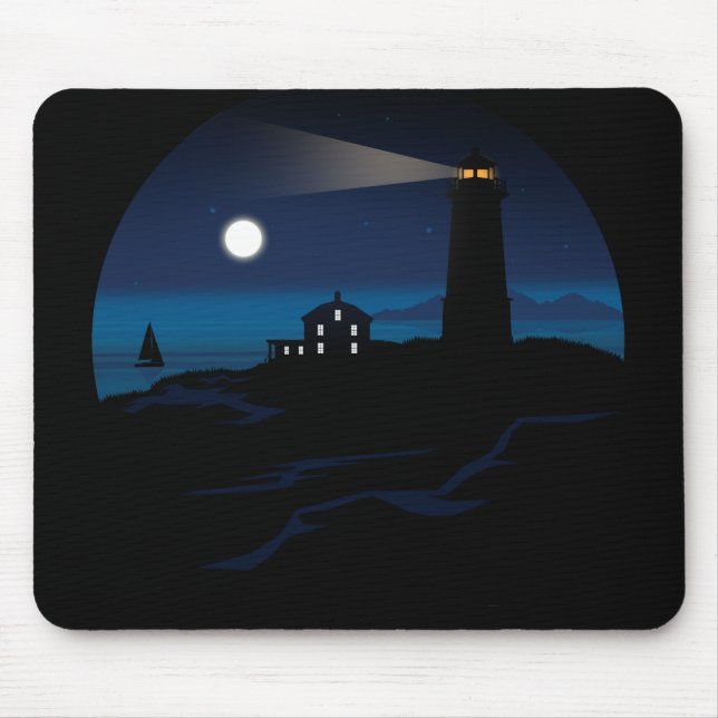 Tapis De Souris Phare - Nuit (Devant)