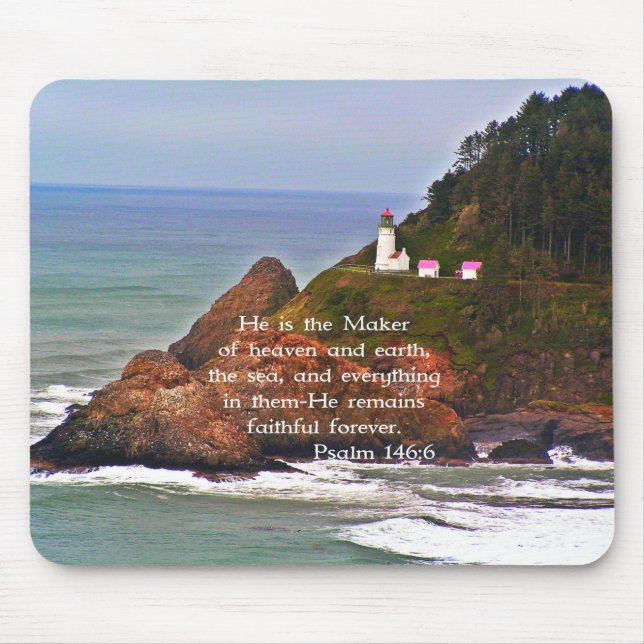 Tapis De Souris Phare Ocean Sea Christian Creationarts (Devant)