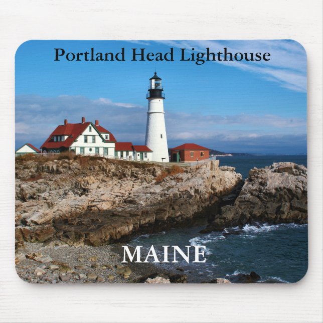 Tapis De Souris Phare principal de Portland, Maine Mousepad (Devant)
