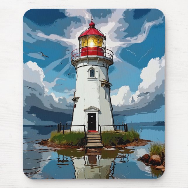 Tapis De Souris Phare Stormy - Tour de navigation (Devant)