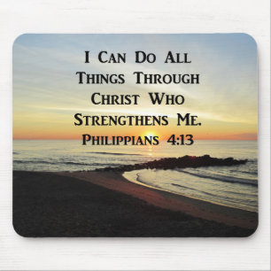 TAPIS DE SOURIS PHILIPPIENS ATTAQUANTS 4:13 SCRIPTURE VERSE