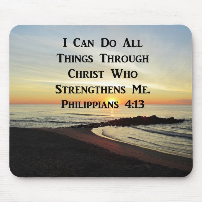 TAPIS DE SOURIS PHILIPPIENS ATTAQUANTS 4:13 SCRIPTURE VERSE (Devant)