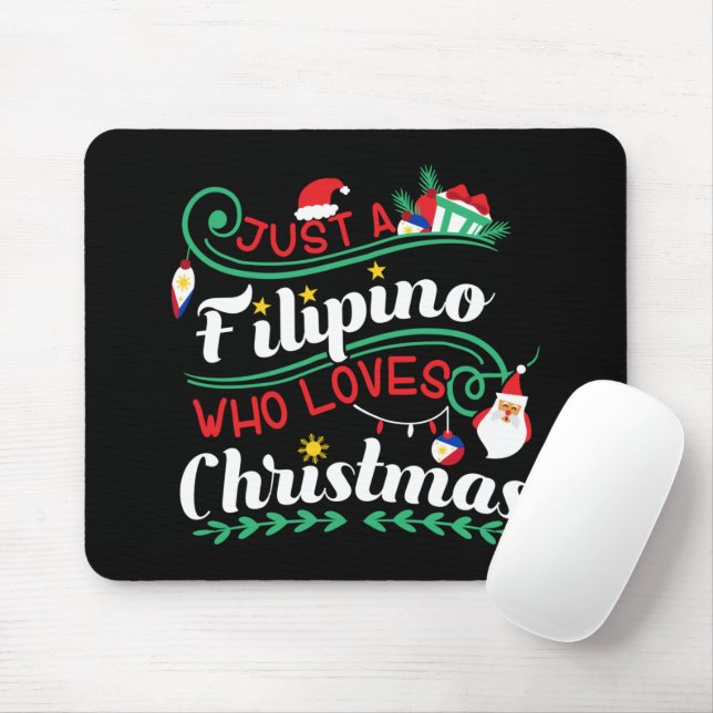 Tapis De Souris Philippines - Les Philippins qui aiment Noël (Avec souris)