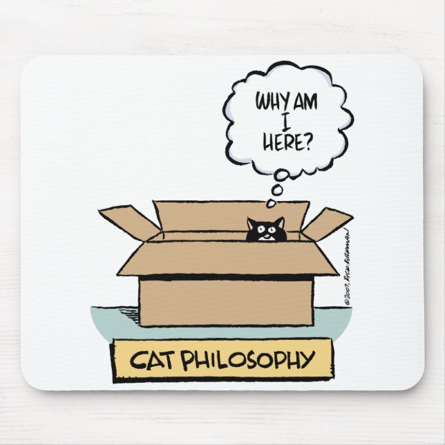 Tapis De Souris Philosophie Mousepad de chat (Devant)