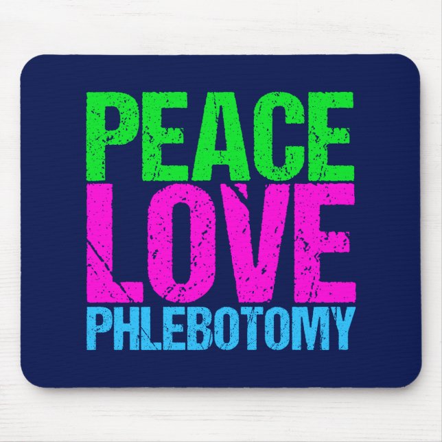 Tapis De Souris Phlebotomy d'amour de paix (Devant)
