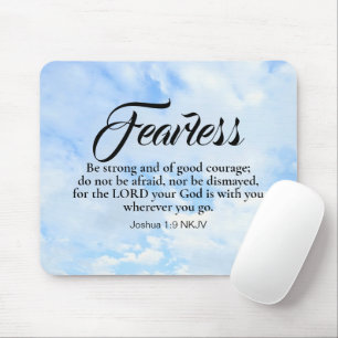 Tapis De Souris Photo Blue Cloudy Sky Be Not Afraid Bible Verse