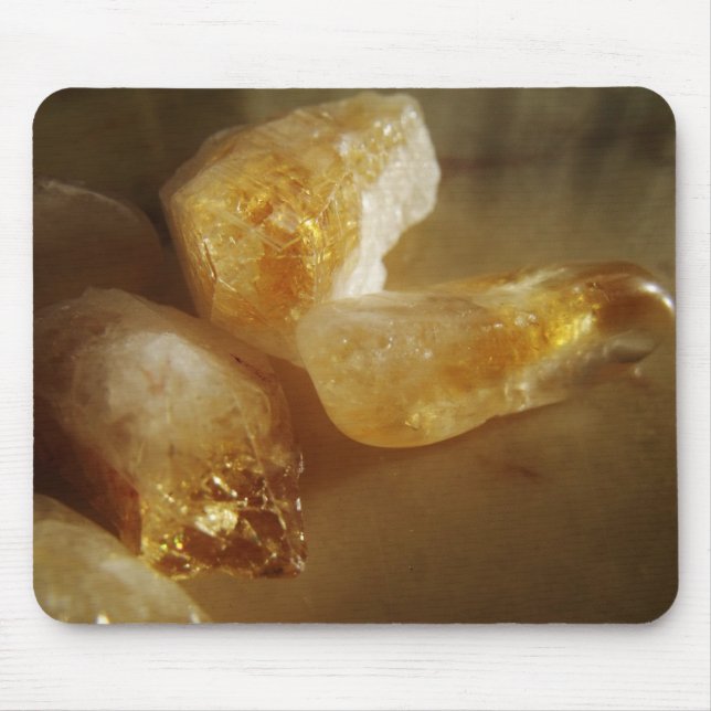 Tapis De Souris Photo citrine de pierre gemme (Devant)