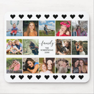 Tapis De Souris Photo Collage noir Souris