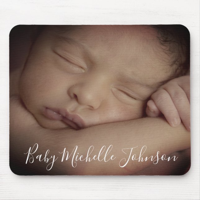 Tapis De Souris photo de bébé nouveau-né (Devant)