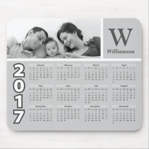 Tapis De Souris Photo de famille Calendrier 2017 Noir et Blanc