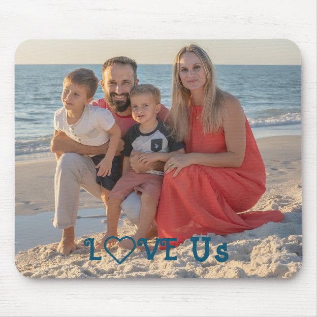 Tapis De Souris Photo de famille "LOVE US" PERSONNALISER apparteme (Devant)