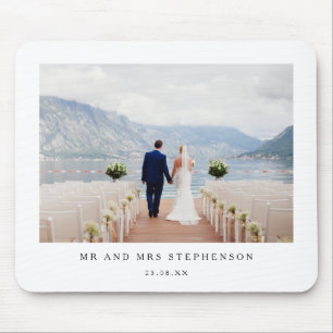 Tapis De Souris Photo de mariage de M. et Mme 