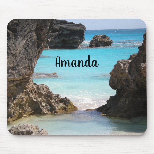 Tapis De Souris Photo de Tropical Island Coast & Sea (Devant)