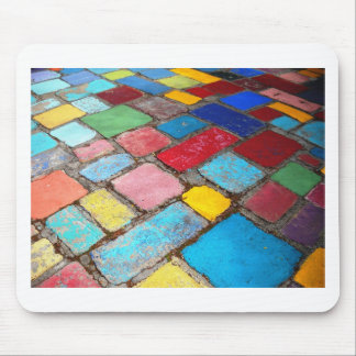 Tapis De Souris Photo espagnole peinte de tuiles, de bleu, jaune