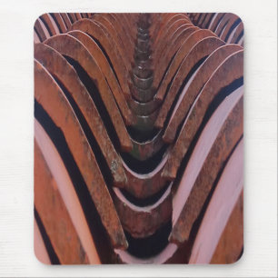 Tapis De Souris Photo intéressante, tuiles de toit avec perspectiv