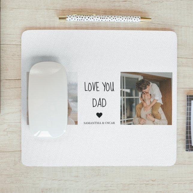 Tapis De Souris Photo & Love You Dad Cadeau (Créateur téléchargé)