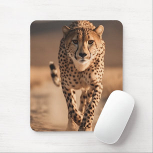 Tapis De Souris Photo majestueuse de guépard sauvage en course
