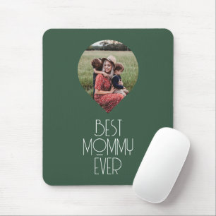 Tapis De Souris Photo Meilleure maman Jamais Script moderne