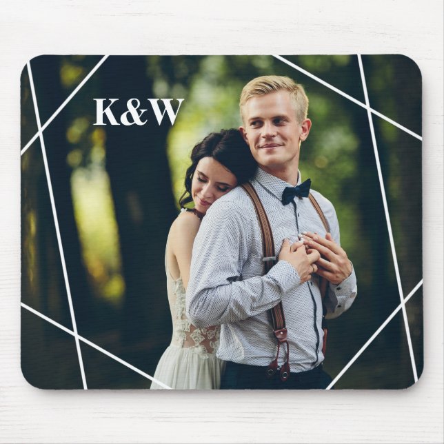 Tapis De Souris Photo Monogramme tendance (Devant)