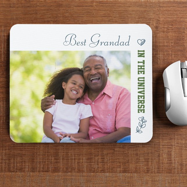 Tapis De Souris Photo personnalisée - Meilleur Grand-Père de l'Uni (Créateur téléchargé)