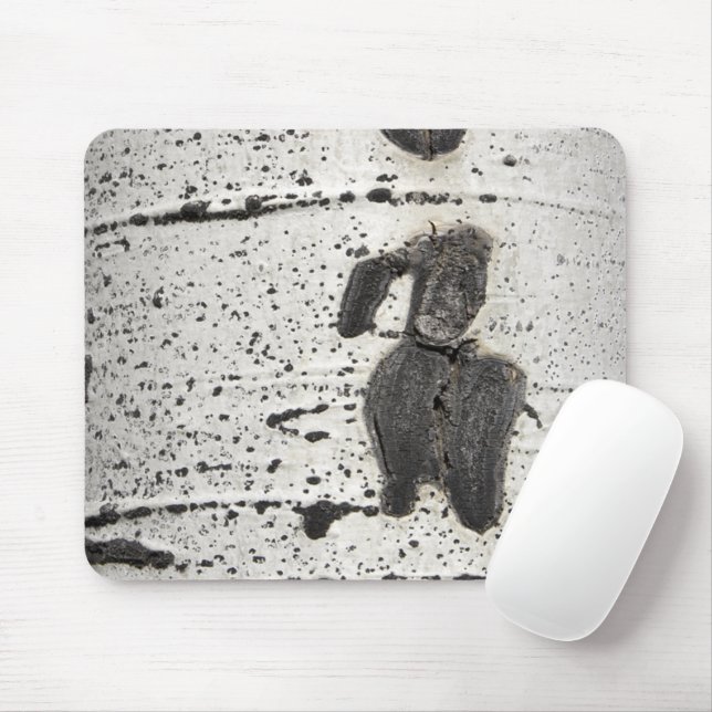 Tapis De Souris Photo Quaking Aspen White Tree Bark (Avec souris)