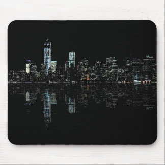 Tapis De Souris Photo renversante de nuit d'horizon de New York