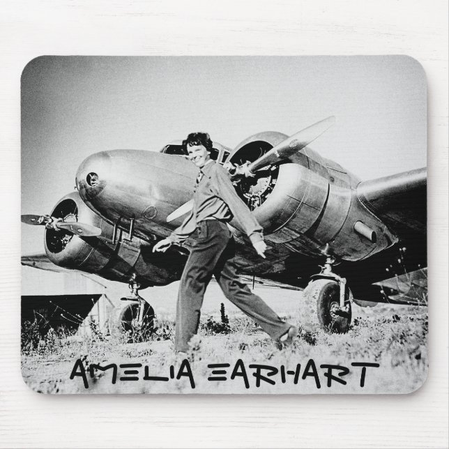Tapis De Souris Photo vintage Amelia Earhart (Devant)