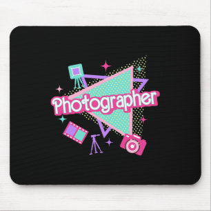 Tapis De Souris Photographe Retro Pink Photographie Hommes Femmes