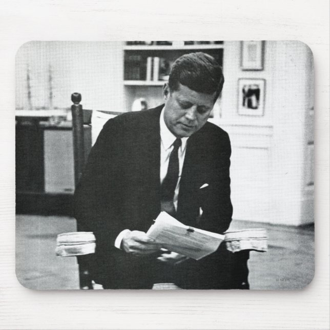 Tapis De Souris Photographie de John F. Kennedy 2 (Devant)