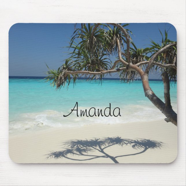 Tapis De Souris Photographie de la scène de plage Tropical Blue Oc (Devant)