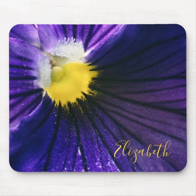 Tapis De Souris Photographie de macro violet pansy élégante (Devant)