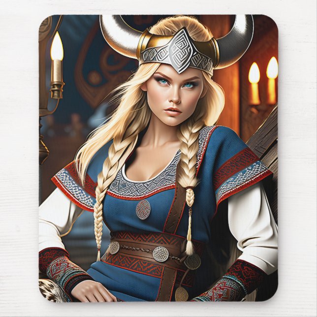 Tapis De Souris Photographie de mode : capture du chic Viking avec (Devant)