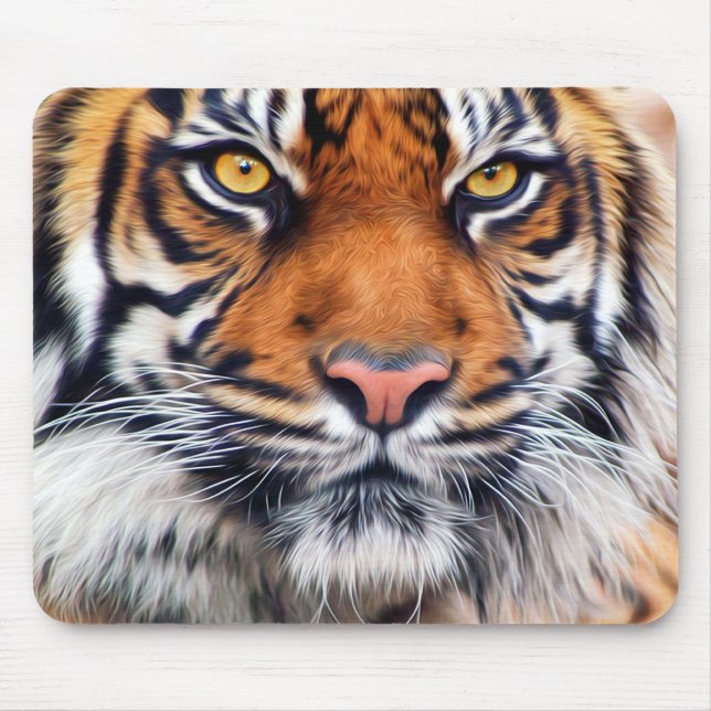 Tapis De Souris Photographie de Peinture de tigre de Sibérie (Devant)