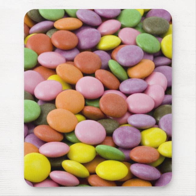 Tapis De Souris Photographie de sucreries de sucre d'arc-en-ciel (Devant)