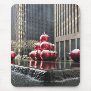 Tapis De Souris Photographie New York Décorations de Noël Neige
