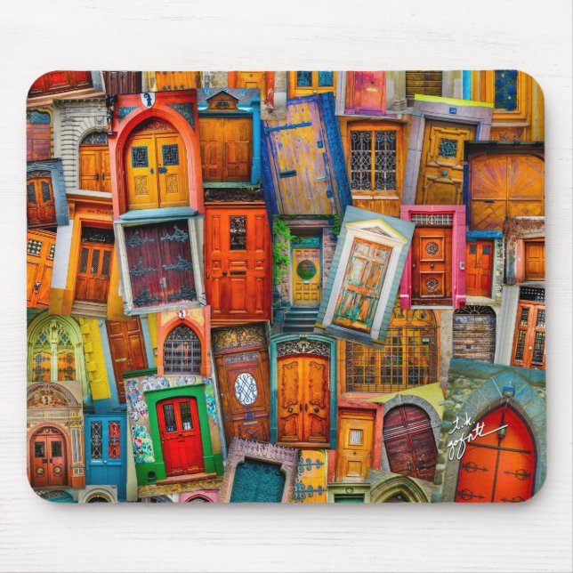 Tapis De Souris Photographie vintage unique moderne d'art de porte (Devant)