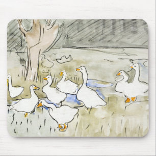 Tapis De Souris Photos de canard mignon blanc de canard blanc