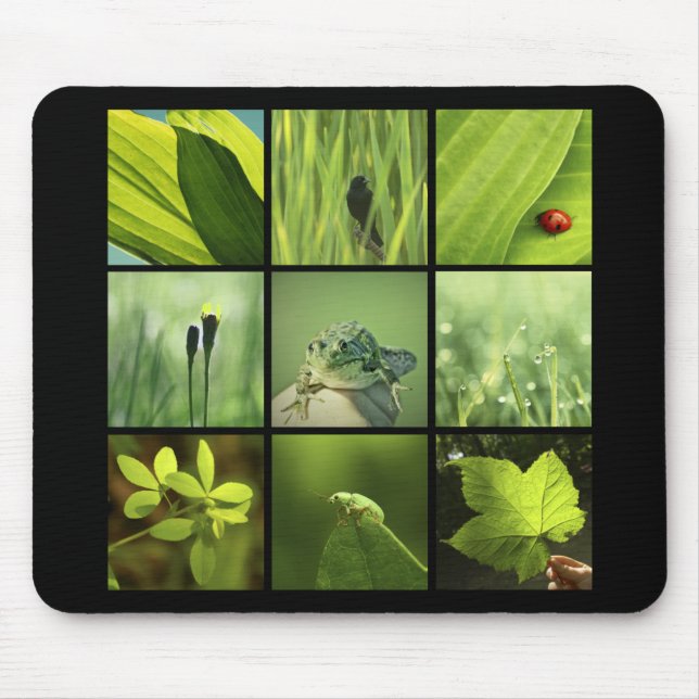 Tapis De Souris photos vertes Mousepad de la nature 3x3 (Devant)