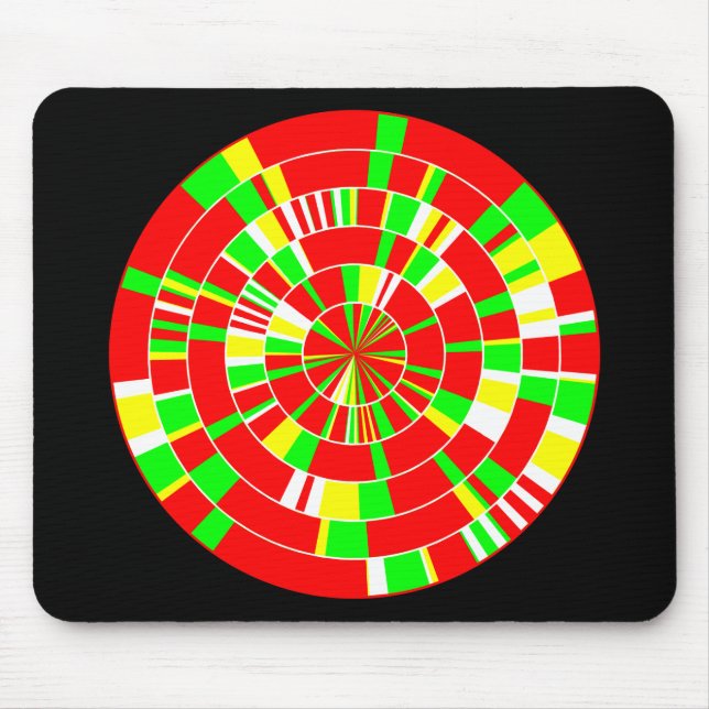 Tapis De Souris Pi Abstrait 02 - Sur Noir (Devant)