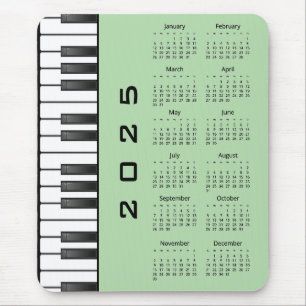 Tapis De Souris Piano Clavier 2025 Calendrier Mousepad