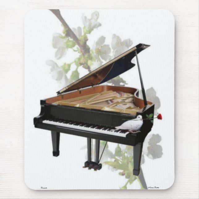 Tapis De Souris Piano - Musique romantique - Mousepad (Devant)
