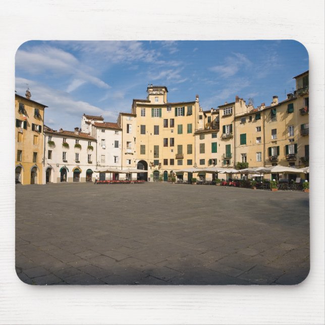 Tapis De Souris Piazza Anfiteatro carré à Lucques - Toscane, Itali (Devant)