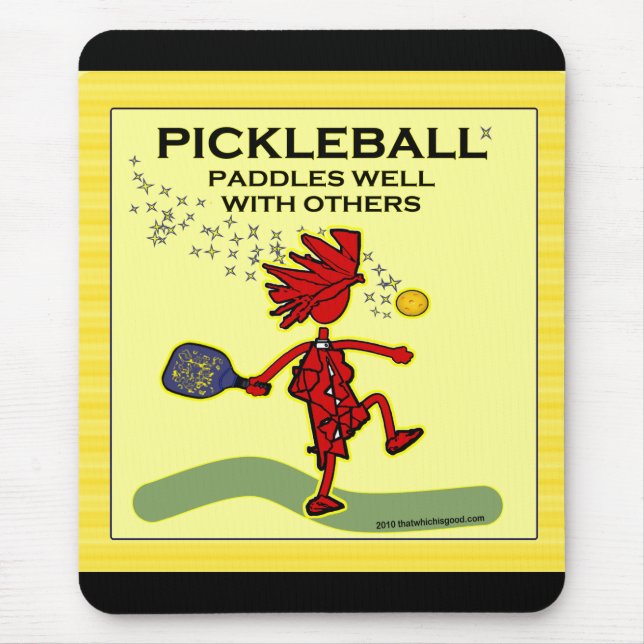 Tapis De Souris Pickleball barbote bien avec d'autres (Devant)