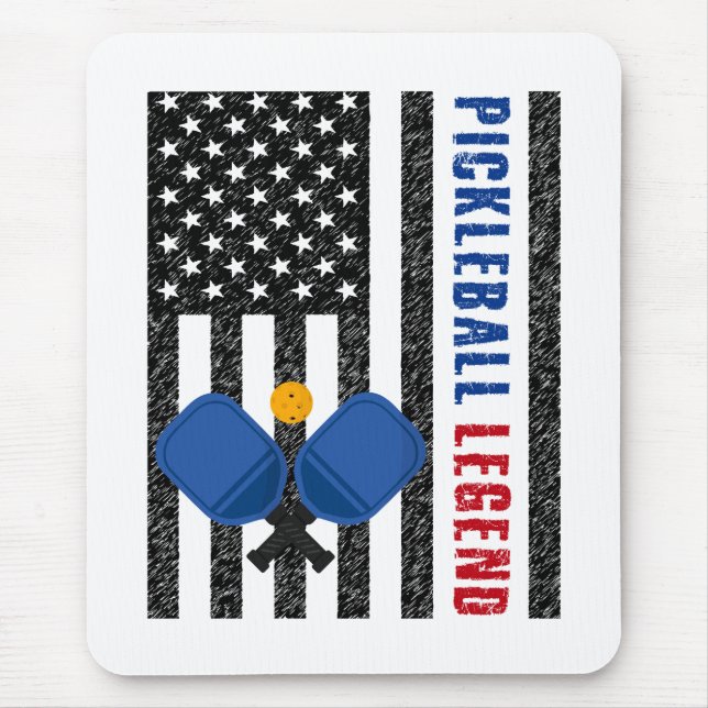 Tapis De Souris Pickleball Legend USA (Devant)