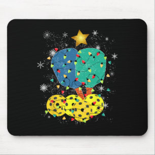 Tapis De Souris Pickleball Noël Père Noël Pickleball X Mas Lumière